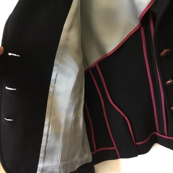 J. Crew Black with Brown Button Wool Blazer - Picture 6 of 15